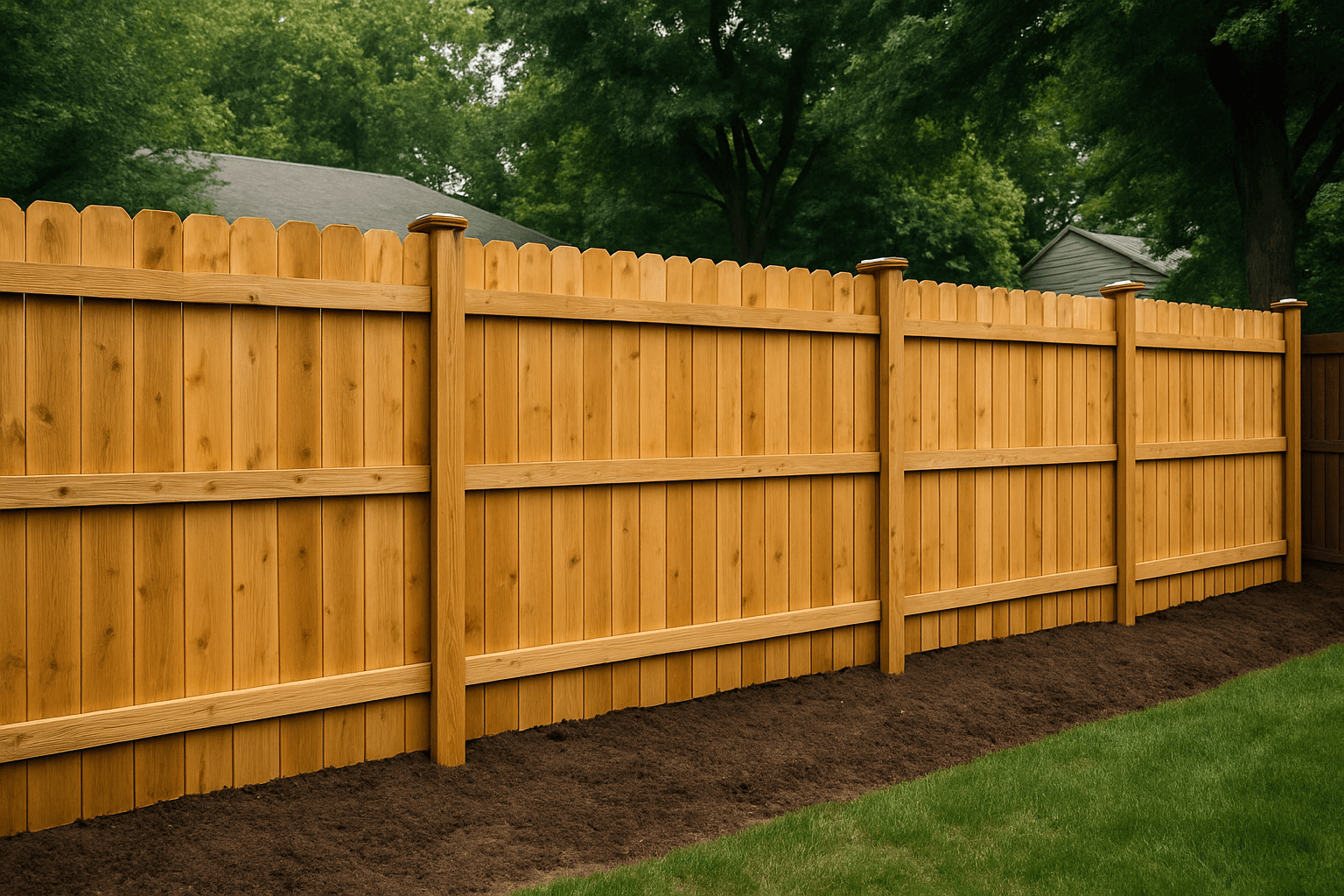 Wood fence